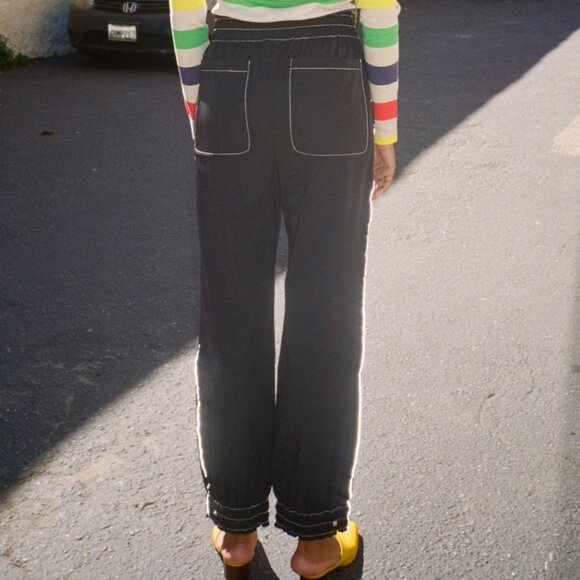 SOLD

GANNI Cinnober Black Trouser/Track Pants with White Details - Picture 2 of 5